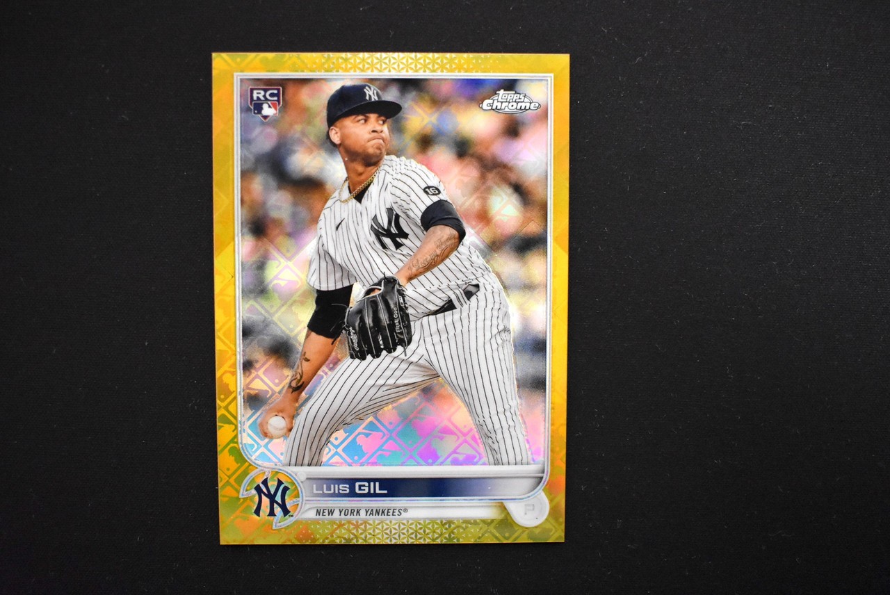 Luis Gil 2022 Topps Chrome Logofractor Edition Gold /50 Rookie RC #10 Yankees