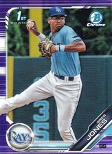 2019 Bowman Chrome Draft Greg Jones Purple Refractors /250 Rays