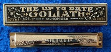 Vintage HOHNER GOLIATH 48 Reed Tremolo C HARMONICA w/ ORIGINAL BOX No. 453