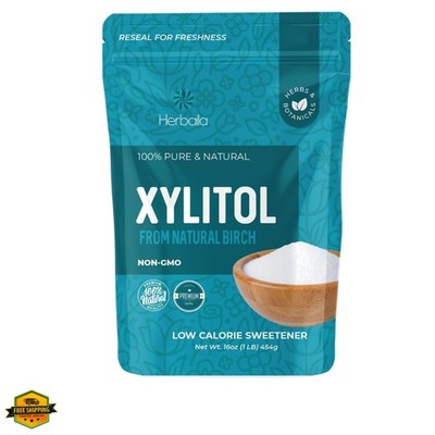Xylitol Sweetener 1lb. Pure Granulated Sugar Substitute Bulk, All Natural Swe...
