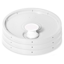 Meranti 5 Gallon Pail Lid with Pour Spout and Gasket | fits 3.5, 5, 6, 7 gall...