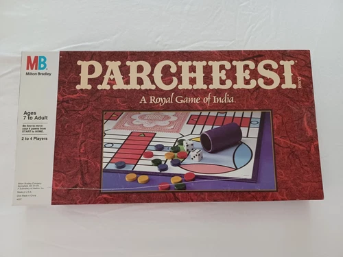 Vtg. 1989 Parcheesi Board Game by Milton Bradley 100% Complete.