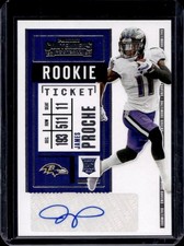 2020 Panini Contenders James Proche Auto Rookie Ticket #211 Ravens Rookie