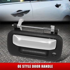 For 06-14 Ford F150 Black Chrome Primered Rear Back Door Tailgate Handle Trim