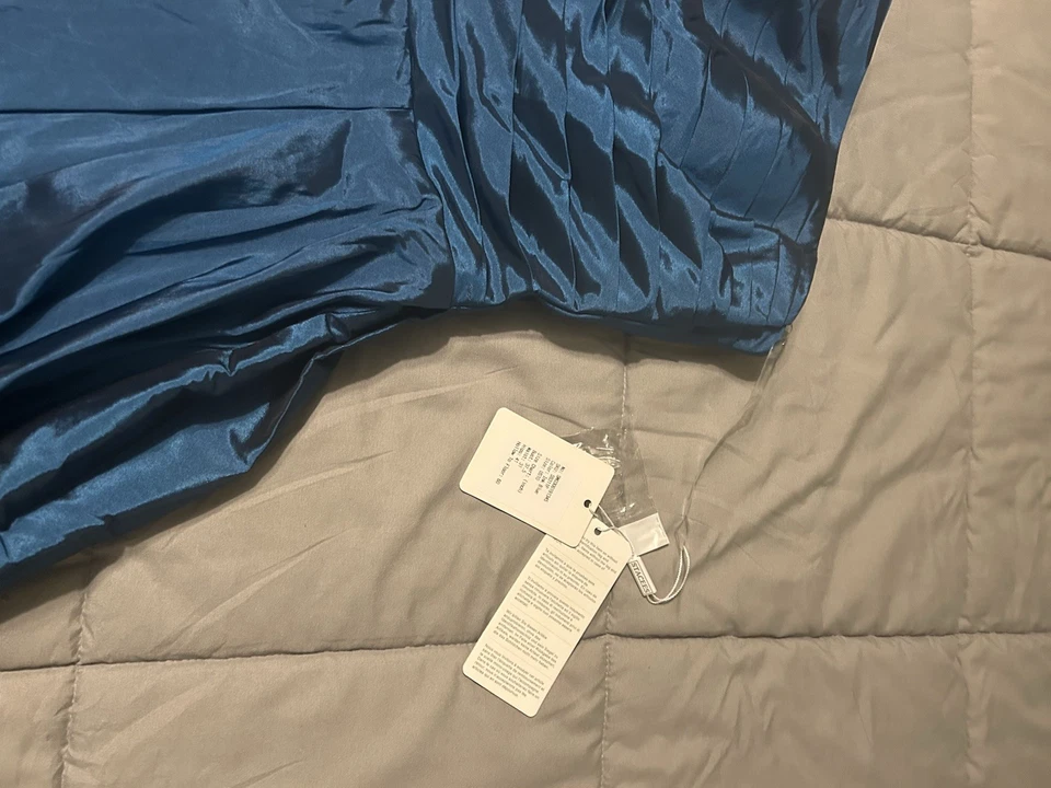 Vestido largo de tafetán sin tirantes línea A - talla 10 Foto 2 de 3