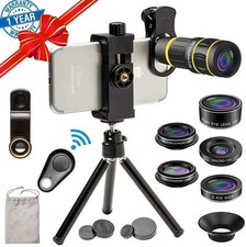 Cell Phone Camera Lens Kit, 18X Telephoto Lens with Remote Shutter, Tripod, F...