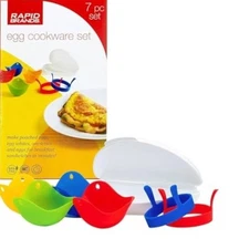  Rapid Brands 7-Piece Microwave Poached Egg & Omelette Cookware Set 