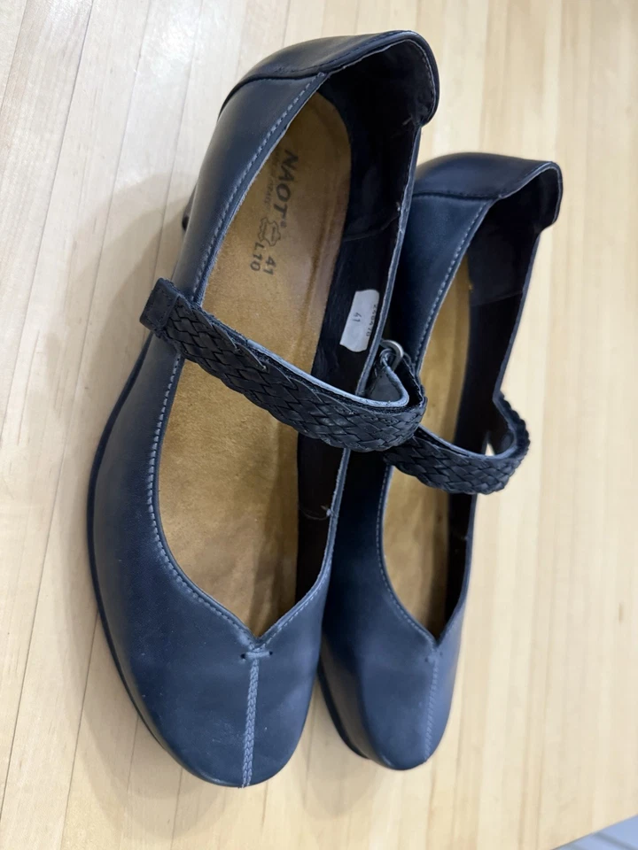 Naot Forward Leather Mary Jane Braided Strap Heels Womens Shoes Size 10 EU 41 - Image 4 of 4