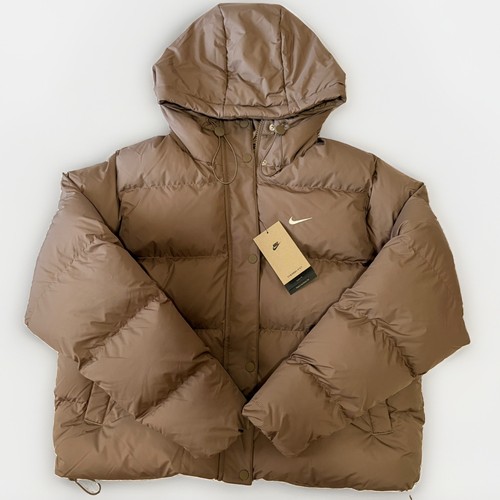 NWT Nike Women's Therma-FIT Puffer Jacket Water Repel Brown Sz M IH1005-214