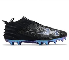 Botines de fútbol Under Armour Blur 2 MC gamuza negro gris 3027978-001 talla 9,5
