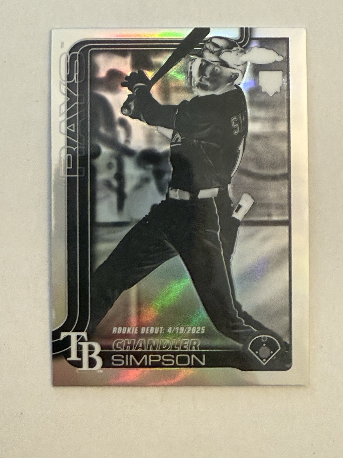 2025 Topps Chrome Update Chandler Simpson Rookie Debut RC NEGATIVE #USC-17