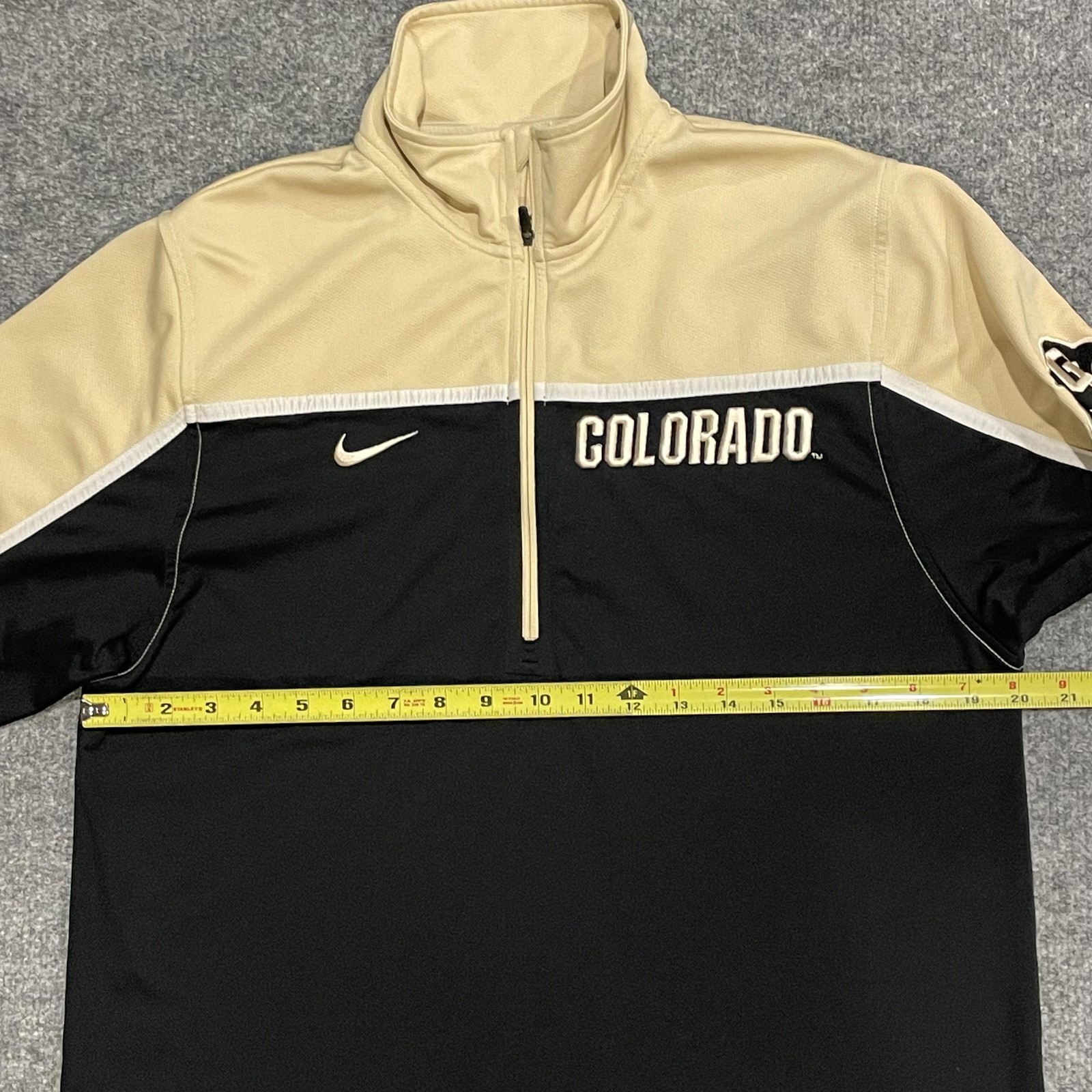 Colorado Buffaloes 1/4 Zip Shirt Mens M Black Gold College Nike Dri Fit thumbnail 10