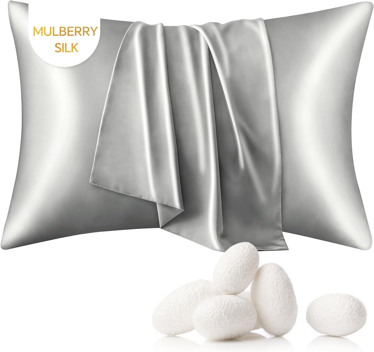 Mulberry Silk Pillow Case - Pillowcase for Hair and Skin, Queen Size 20