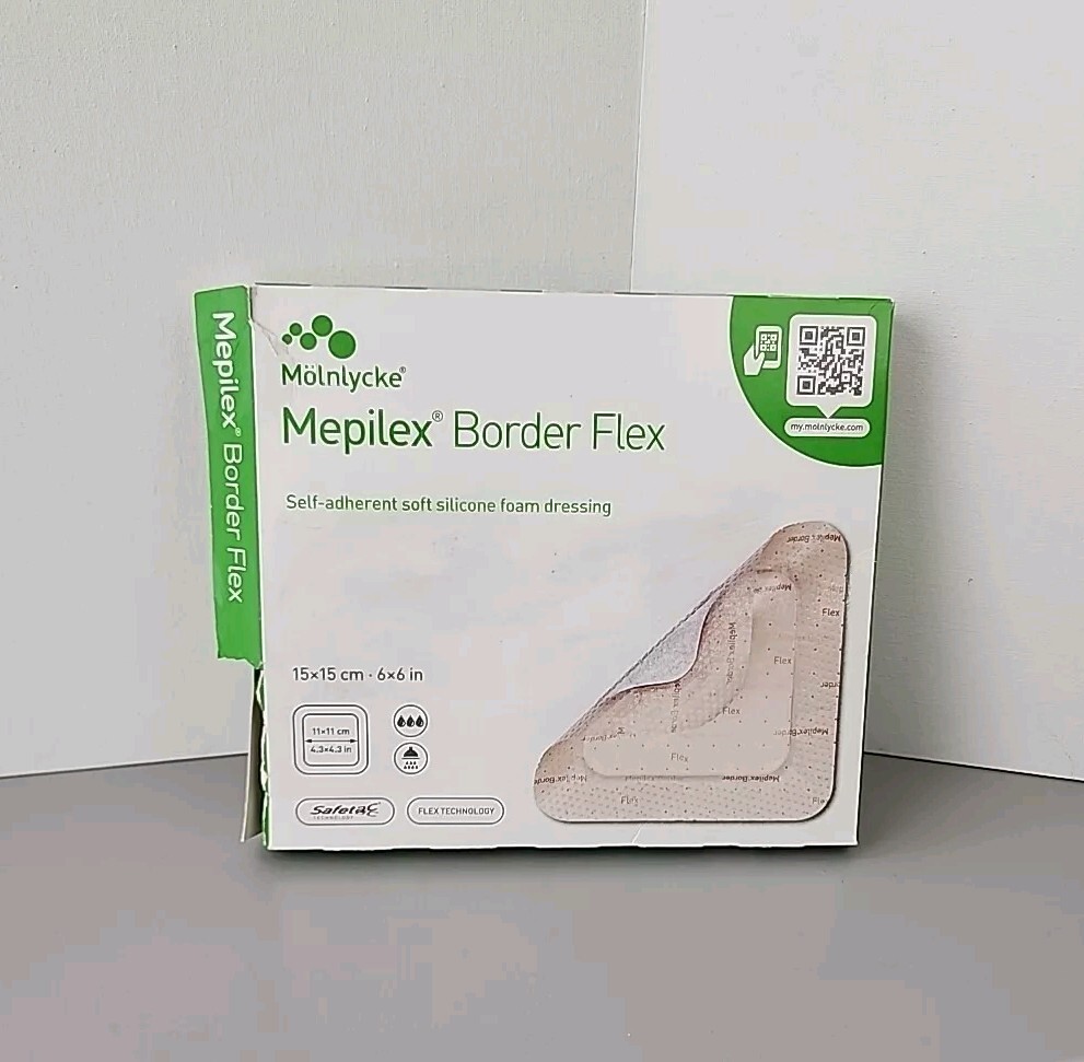 5 Dressings - Molnlycke Mepilex Border Flex - 6x6 595400 1 New OPENED Bx of 5