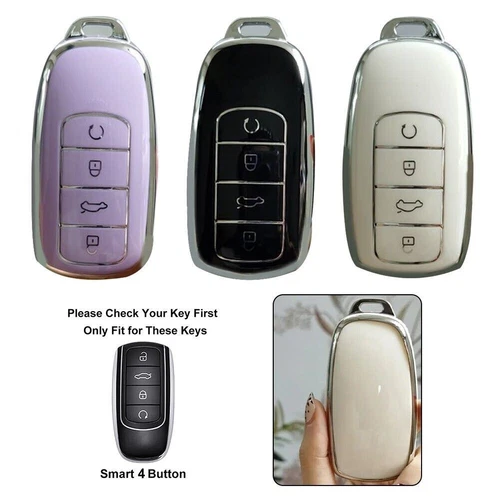 TPU Car Remote Key Fob Case Fob Cover Holder For Chery Omoda 5 Tiggo 7Pro Pink - Bild 6 von 12