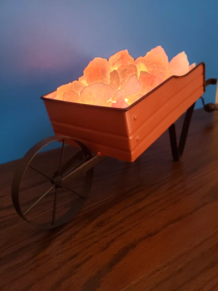 HIMALAYAN SALT LAMP  ~ FALL HARVEST  WAGON GLOW ~  15 INCH ~NEW - Image 2 of 4