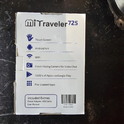 MiTraveler 725 8 GB Ampliable Wi-Fi 7 pulgadas Negro Pantalla Táctil Cuatro Núcleos 1.3Ghz Droid Foto 3 de 4