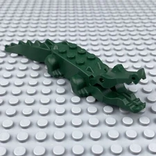 LEGO Alligator / Crocodile Minifigure Water Animal Swamp Sea Creature Dark Green
