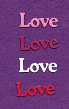 LOVE  35 die cuts scrapbook cards