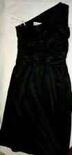 Jasmine Size 2 Solid Black One Shoulder Sexy Cocktail Dress