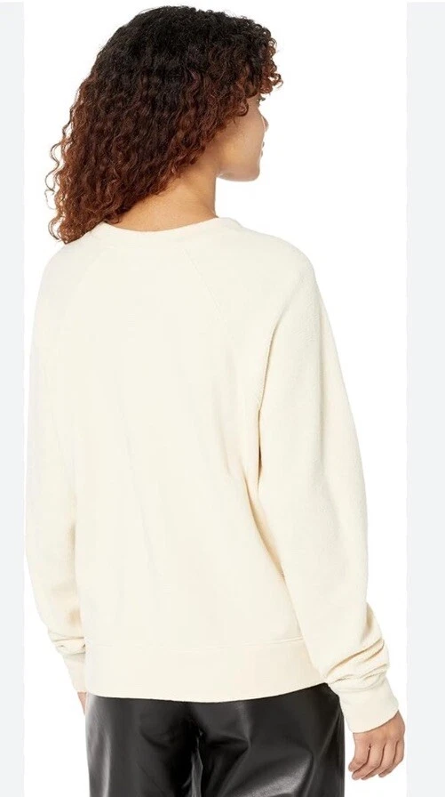 OFF WHITE Felpa Monrow Reverse Cream Mix Teddy Flees taglia S~ elegante