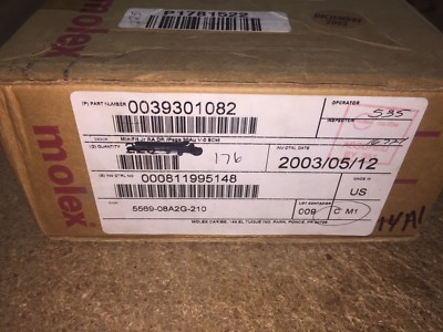 (25 PIECE LOT) 0039301082, 39-30-1082, MOLEX, CONN HEADER 8POS 4.2MM R/A GOLD