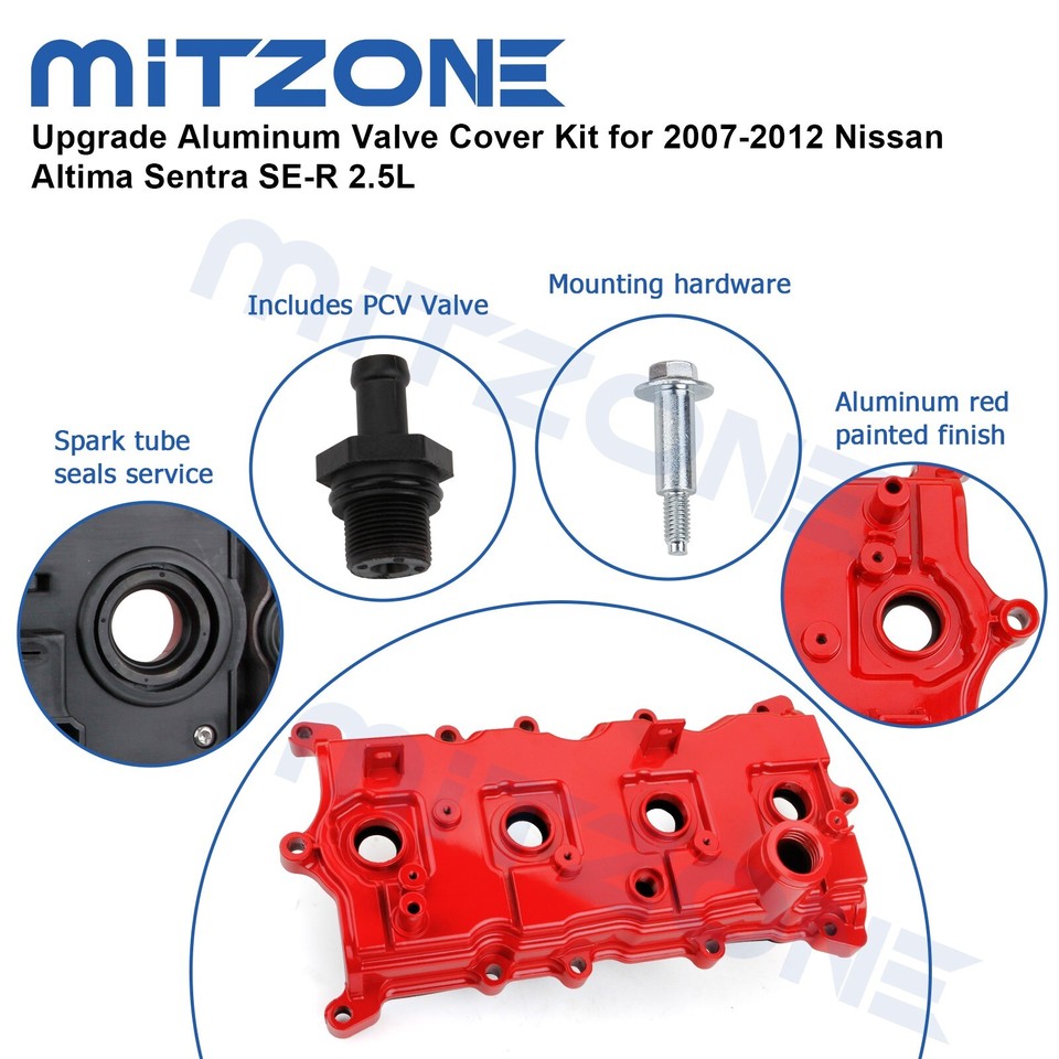 HSPSWIFTER Engine Valve Cover Kit With Gasket And Bolts Compatible With Nissan Altima 2007 2008 2009 - Foto 5