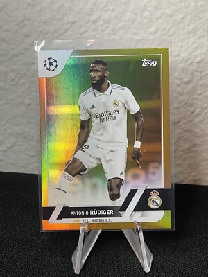 2022-23 Topps UEFA Champions League Antonio Rudiger Gold Refractor /50 