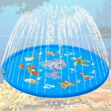 Alfombra De Agua Para Aspersor 170x170cm - Juguete Acuático Infantil Y Para Mascotas, PVC Sin BPA
