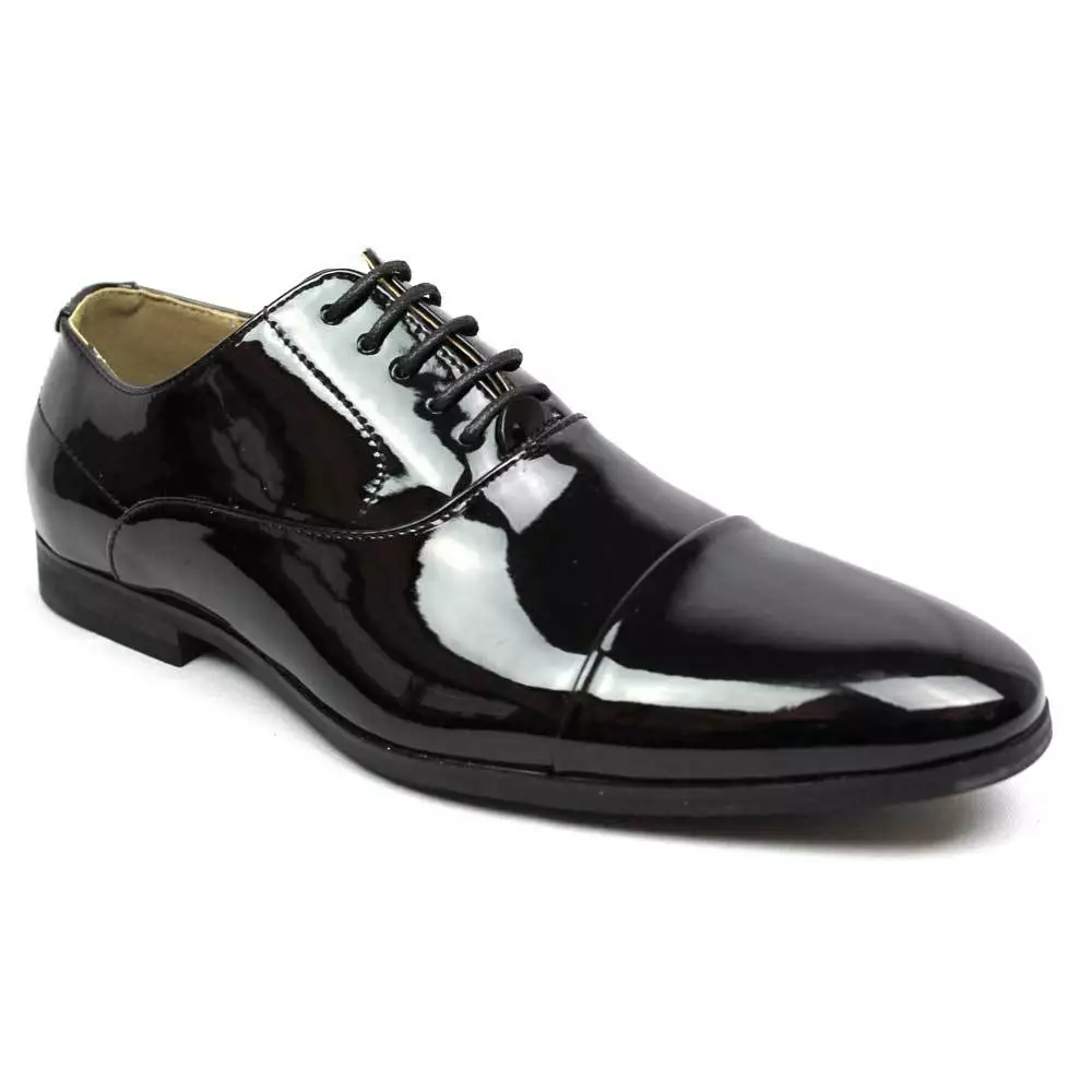 Black Tie Tuxedo Shoes - Patent Leather Oxfords And Pumps