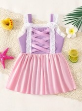 NEW Princess Rapunzel Tangled Girls One Piece Swimsuit