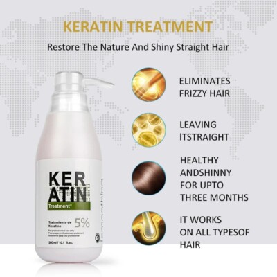 PURC Brazilian Keratin Hair Treatment Cream Straightening Smoothing Deep Curly