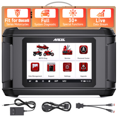 ANCEL MT510 Motorcycle OBD2 Scanner All Systems Diagnostic ECU Coding For Ducati