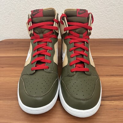 Nike Sneakers Beige Green Leather Dunk Jersey Gold 317982  display picture 3