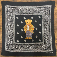 Ralph Lauren Polo Bear Bandana Handkerchief Scarf VHTF