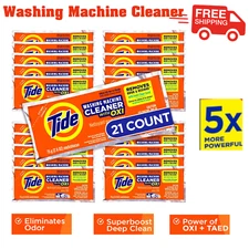 Washing Machine Cleaner by Tide, Washer Machine Cleaner with Oxi 21 Count Fresh
