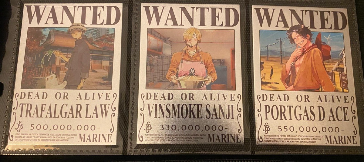 One Piece Anime Collectable Trading Card Original Wanted Poster 9