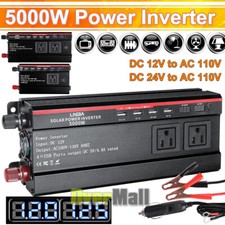 5000W Power Inverters for Vehicles - DC 12v to 110v AC Car Inverter Converter