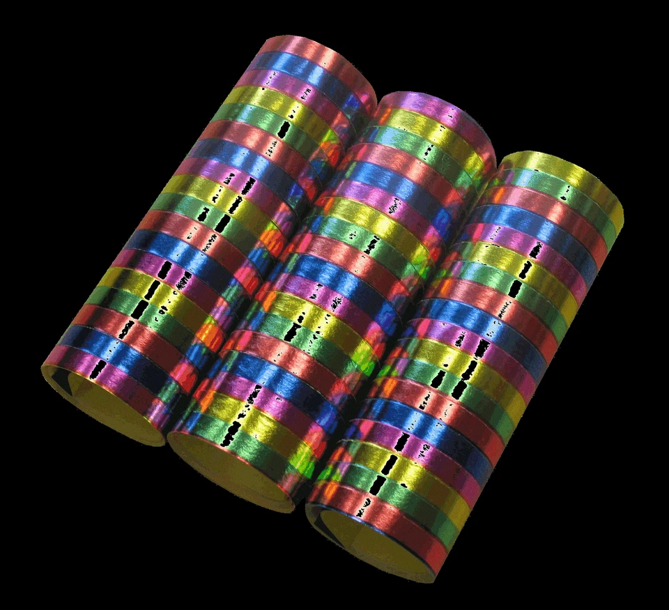 3 Luftschlangen metallic Tisch- Party- Dekoration Geburtstag Silvester Karneval