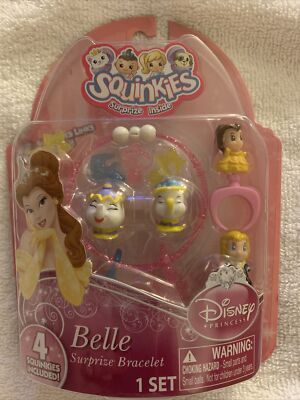 NEW! Disney Princess Squinkies Belle Surprise Bracelet Set *Rare