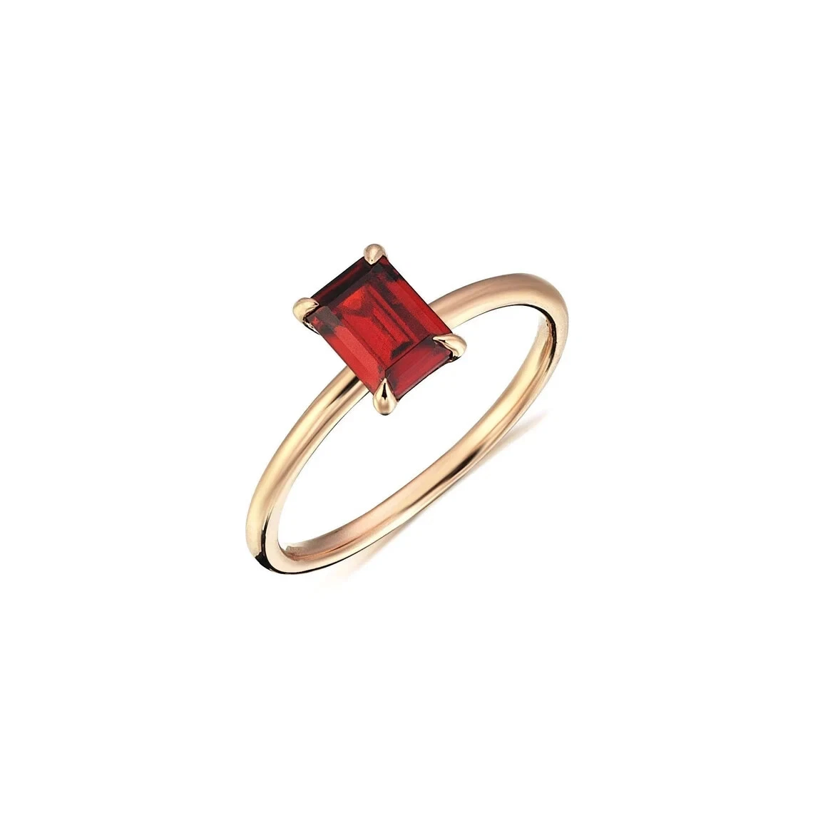 Ruby Blue|14k Rose Gold Ruby Engagement Ring - Tension Setting, 1 Carat  Zircon