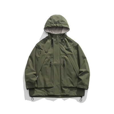 Hot Mens Japanese Autumn Waterproof Zipper Jacket Travel Loose Coats Sports  Tops
