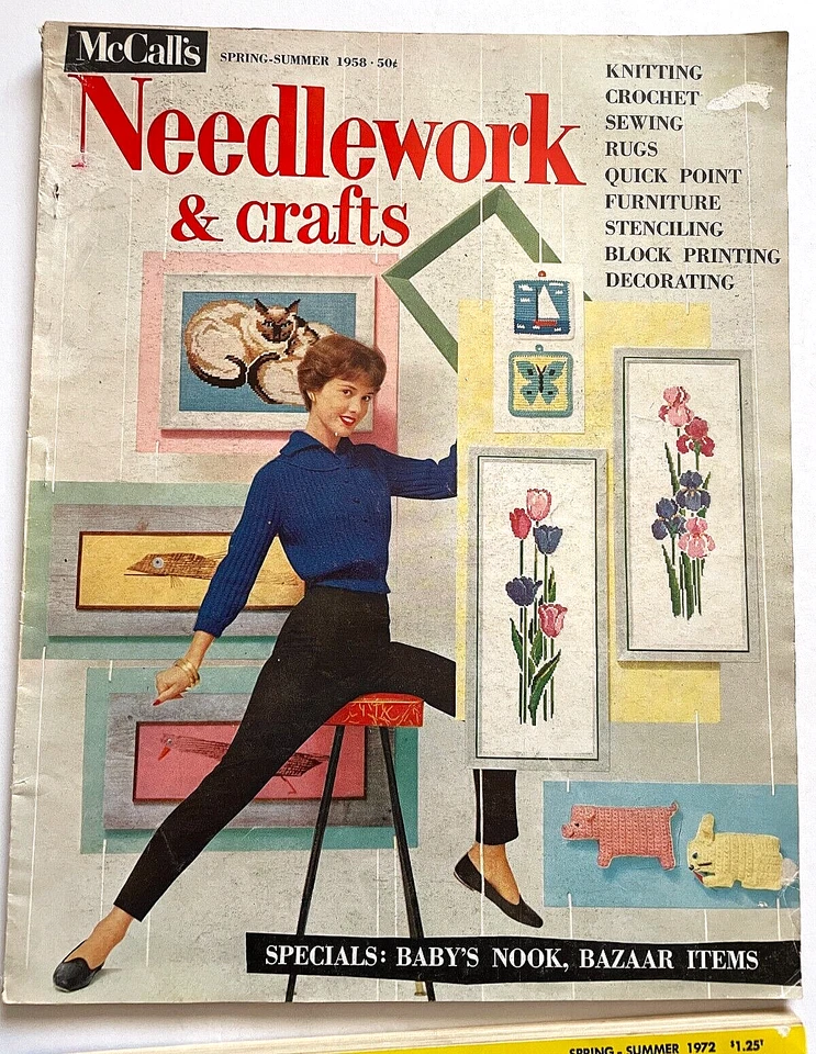 SIX~McCall Needlework Magazine Knitting Crocheting 1950'S -60'S -70'S, VINTAGE. - Image 2 of 4