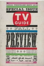 TV Guide September 16, 1961 Fall Preview Guide Dick Van Dyke, Bullwinkle!