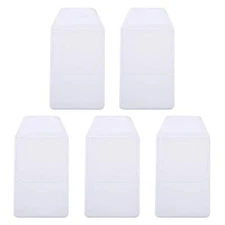 5Pcs White Pocket Protector for School Hospital Office Shirt Coats Pens Leaks