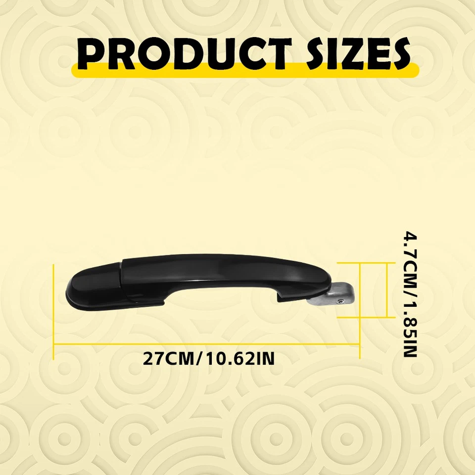 Puerta exterior trasera izquierda negra para manija 2005 2006 2007 2009 2008 Hyundai Tucson Foto 4 de 4