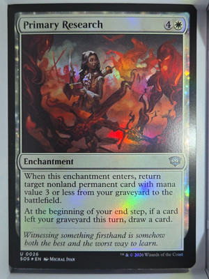 Primary Research (FOIL) - U26 - MTG - Secrets of Strixhaven (SOS)