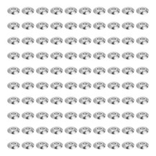 100Pcs Stainless Steel Spacer Beads 2mm Hole for Necklace, Silver