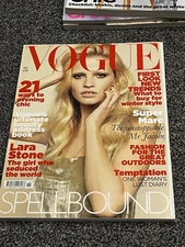 Vogue UK Fashion Magazine November 2010 Lara Stone Cover Spellbound