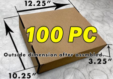100 Pieces 12.5" x 10" x 3" Corrugated Security Mailer Shipping Box